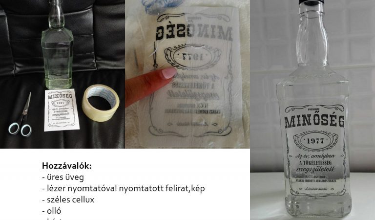 diy, leírás, lépésről-lépésre, üveg, címke